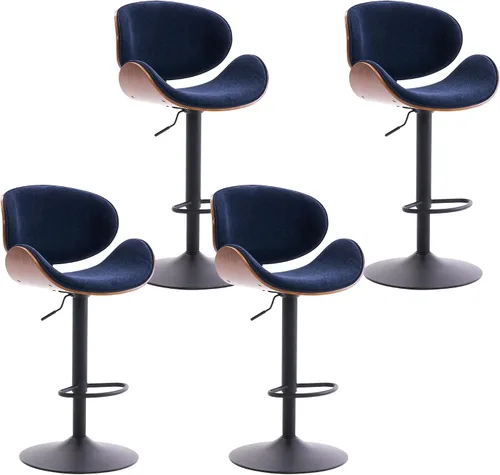 Vista 28 de Kidol & Shellder Taburetes de bar individuales grandes con respaldo de 21 pulgadas, sillas de bar modernas giratorias de altura ajustable, taburetes