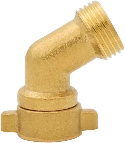Vista 3 de HYDRO MASTER Adaptador de conexión giratoria rápida para manguera de jardín de codo, latón macizo