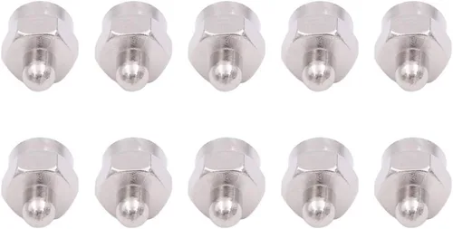 Vista 3 de Tapa coaxial, paquete de 10 terminales de 75 ohmios, tapa tipo F macho Jack Jack Resistor Extremos Cubierta Protectora Impermeable Tapa a Prueba