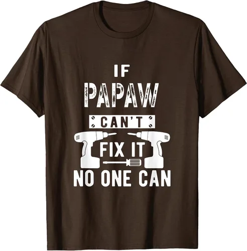Vista 14 de If Papaw Can't Fix It No One Can Grandpa T-Shirt Asphalt Grey