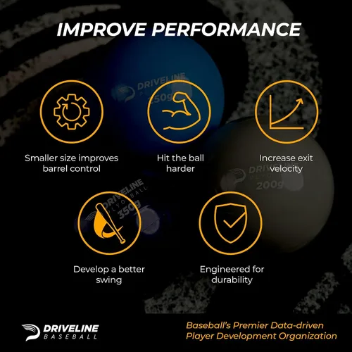 Vista 3 de Driveline Baseball Pelotas PlyoCare - 12 pelotas de práctica de golpeo pesadas + programa gratuito de 6 semanas