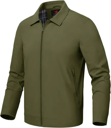 Vista 15 de Rdruko Chaquetas ligeras para hombre Cortavientos de primavera y otoño Chaquetas ligeras Casuales y elegantes con bolsillos