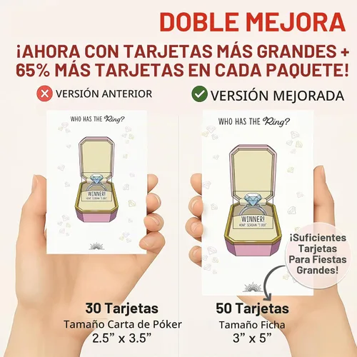 Vista 3 de Who Has The Ring - Juego de rascar para despedida de soltera - Divertidas frases perdidas en las tarjetas de boletos - Fácil de jugar - Divertida