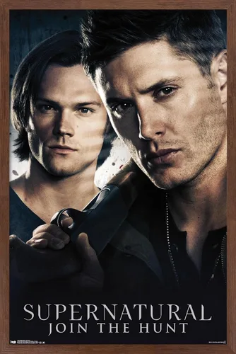 Vista 10 de Trends International Supernatural - Póster de pared de hermanos, 14.725 x 22.375 pulgadas, versión enmarcada de madera de granero
