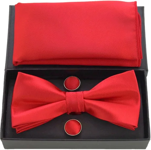 Vista 3 de JEMYGINS Juego de gemelos cuadrados de lazo y bolsillo para hombre de color sólido Multi general