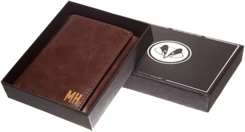 Vista 5 de Nueva cartera personalizada Swanky Badger Cartera triple, ranuras para tarjetas y tarjetas