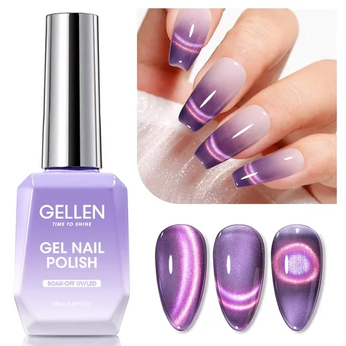 Vista 14 de GELLEN Base y capa superior de gel, juego de 2 esmaltes de uñas de gel Juego de capa superior y base de 0.4 fl oz