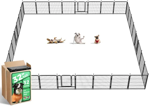 Vista 104 de FXW Rollick - Corralito para perros para patio, campamento con casa rodante, patentado, 24 pulgadas, 2 paneles Fácil instalación, resistente