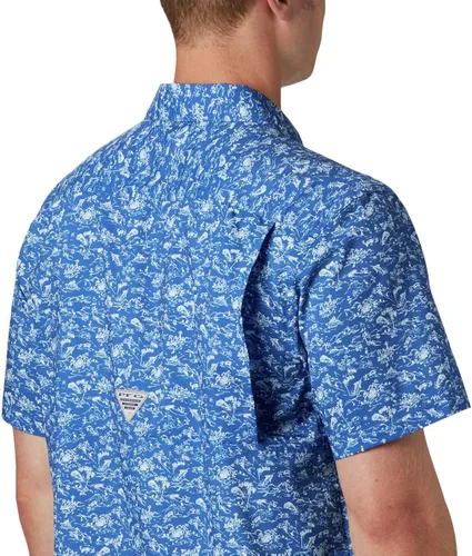 Vista 4 de PFG Super Slack Tide Camp - Camiseta para hombre, color gris