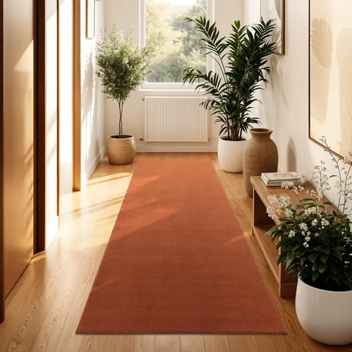 Vista 8 de Paco Home Alfombra suave en cobre acogedora alfombra antideslizante color sólido lavable, tamaño: 6'7" x 9'2" Marrón cobre