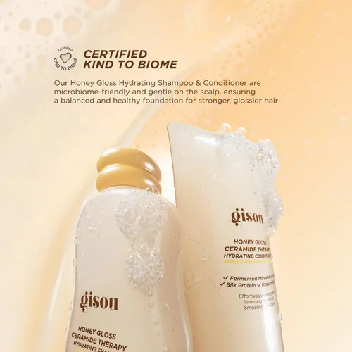 Vista 2 de Gisou Honey Gloss Hair Wash Duo - Champú y acondicionador hidratante con miel Mirsalehi fermentada, ceramidas biomiméticas y ácido hialurónico