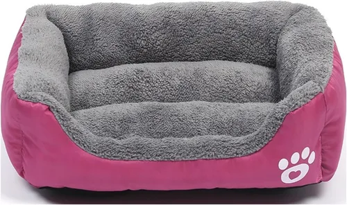Vista 11 de Camas para perros pequeños, medianos y grandes, cama rectangular para mascotas, lavable, con estampado de leopardo, tamaño S