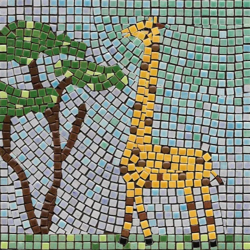 Vista 13 de Crea una verdadera obra de arte de mosaico con nuestro kit de hazlo tú mismo, acuario cuadrado de 7 pulgadas (18 cm)