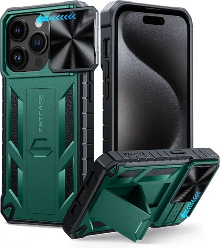 Vista 32 de FNTCASE for iPhone 11-Pro Phone Case: Military Grade Drop Proof Mobile Cover with Kickstand & Slide Rugged Shockproof Bumper Heavy Duty Protector
