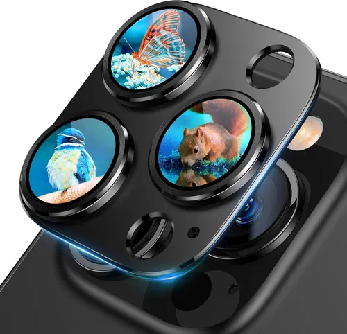 Vista 47 de Uyiton Compatible con iPhone 17 Protector de Lente de Cámara - [No es Fácil de Romper][Fuerte Adsorción][Compatible con Fundas] Protector de Cámara