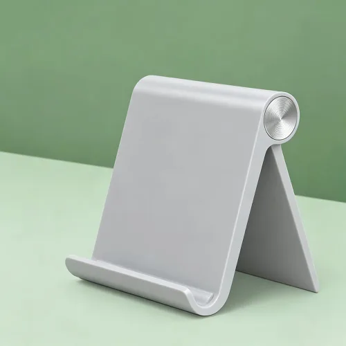 Vista 23 de Soporte para tableta, soporte plegable ajustable para teléfono celular, compatible con la mayoría de iPad y teléfonos inteligentes, accesorio