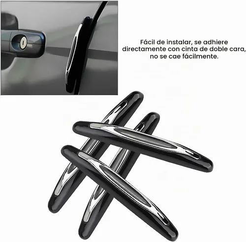 Vista 7 de Acouto Protector de borde de puerta de automóvil, 4 unidades, PVC, protector de borde de puerta de automóvil, tiras protectoras de puerta