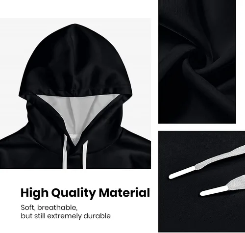 Vista 3 de Sudadera con capucha para mujer, ligera, abstracta, geométrica, con bolsillo