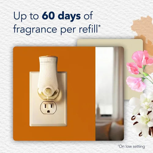 Vista 3 de Glade PlugIns - Repuesto de ambientador, aceites esenciales y perfumados para el hogar y el baño, Sheer Vanilla Embrace, 1.34 onzas, 2