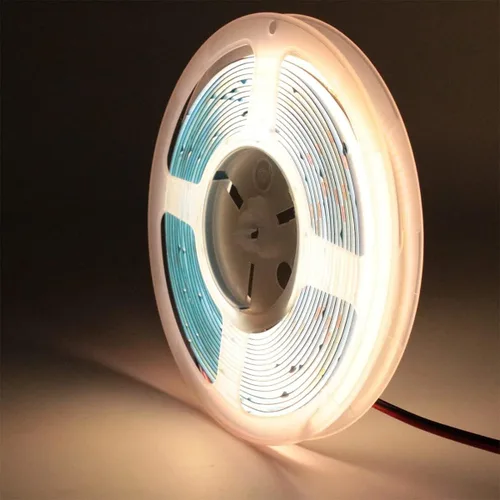Vista 8 de Boarda Tira de LED COB de 24 V, 320/384/528 LEDs/M, color blanco cálido/naturaleza/frío, tira de LED de alta densidad para fiestas, mostradores