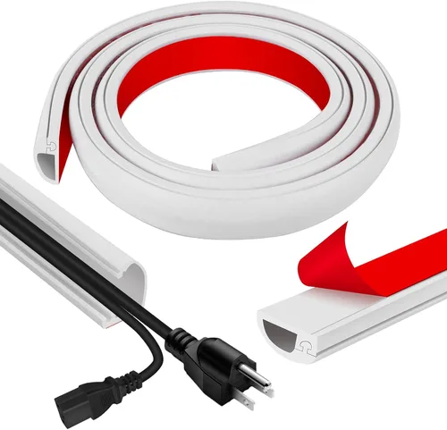 Vista 12 de Cubierta de pared para cable, 39 pulgadas, autoadhesivas, para cables en la pared, cable de extensión para piso, TV montada, cavidad del hogar