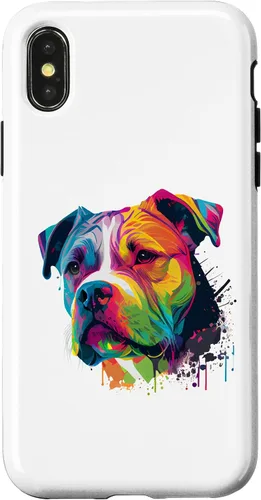 Vista 5 de Colorful American Bulldog American Bully Men Women Case for iPhone 17