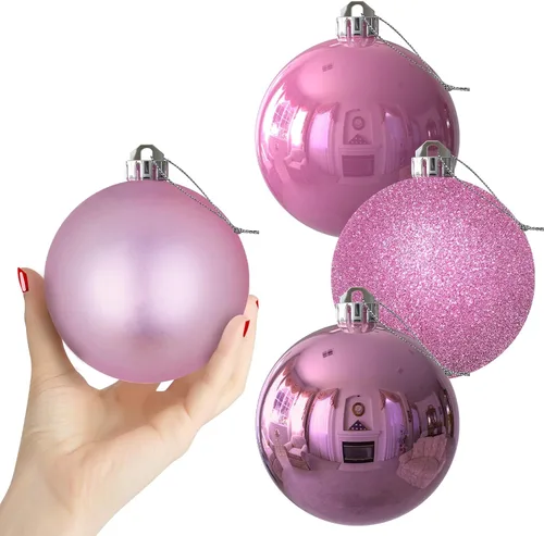 Vista 129 de Esferas pequeñas de Navidad de bronce y dorado de 1.6 pulgadas, adornos para decoración de árbol de Navidad, bolas colgantes inastillables