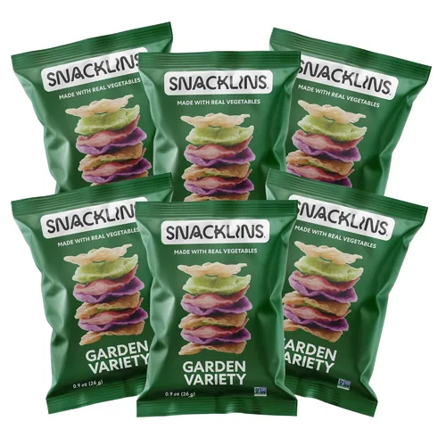 Vista 10 de SNACKLINS Chips Crujientes a Base de Plantas Variedad de 4 Sabores – Nacho, BBQ, Teriyaki, Bahía de Chesapeake, sin gluten, sin granos, 100% kosher
