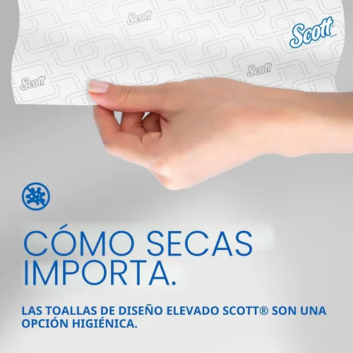 Vista 6 de Scott Professional - Rollos de papel toalla de alta capacidad, a granel (02001), de papel duro enrollado, diseño elevado, bolsillos de absorción