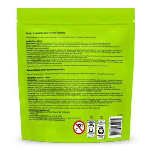Vista 7 de Marca Amazon Presto! - Paquete de lavavajillas de triple acción, antimanchas, aroma fresco, 70