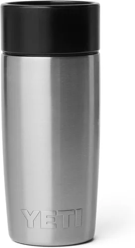 Vista 41 de YETI Rambler - Botella de viaje de 8 onzas, acero inoxidable, aislada al vacío con tapa a prueba de fugas, color negro