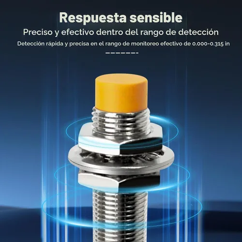 Vista 5 de ATO Interruptor inductivo del sensor de proximidad M12, 4pcs detector sin escudo 0.157 in NPN sensor de enfoque normalmente abierto (NO), conexión