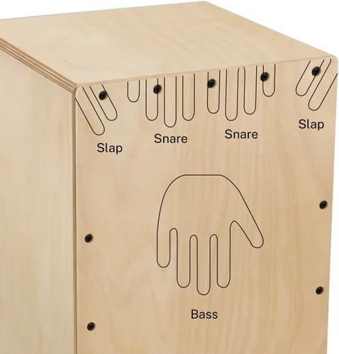 Vista 7 de Donner Cajón de tambor de percusión, instrumento de tamaño completo con cuerdas y estuche, caja de ritmo de madera de abedul, cajón de percusión