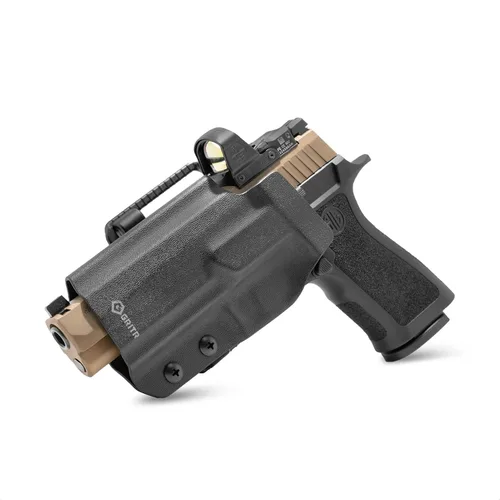 Vista 8 de GRITR OWB Kydex Sig Sauer P320 Holster for Men & Women w/Optic Cut, Open Bottom, Adjustable Cant, Safariland QLS/G-Code RTI Attachments Compatible