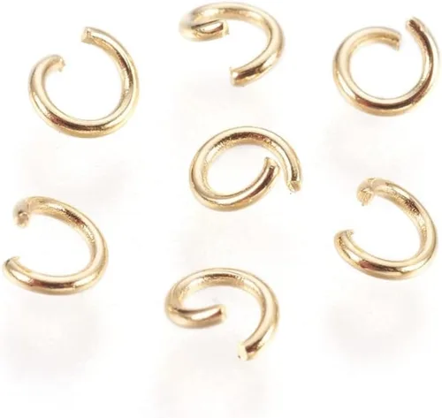Vista 53 de HDSupplies 100 piezas - 4mm de argollas de acero inoxidable 304 de tono negro - Calibre 22 (espesor de 0.6mm)