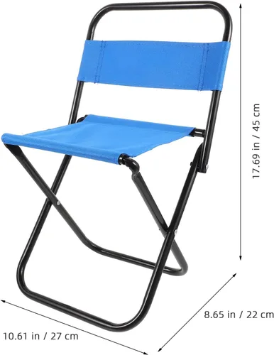 Vista 3 de Luxshiny Silla plegable pequeña ligera portátil al aire libre plegable taburete de camping con marco diseño ergonómico para adultos de pesca y uso