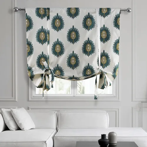 Vista 13 de HPD Half Price Drapes Ikat - Cortinas enrollables para oscurecer la habitación, 46 x 63 pulgadas, cortina enrollable de algodón para ventana de sala
