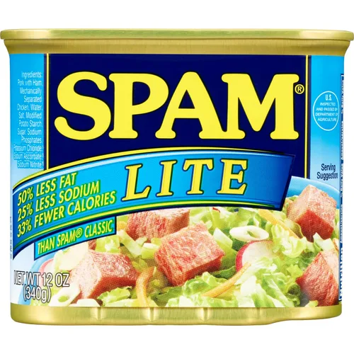 Vista 4 de SPAM Lite, SPAM Carne enlatada, lata de 12 onzas, (paquete de 12)