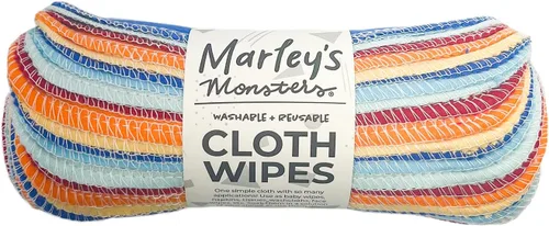 Vista 11 de Marley's Monsters Toallitas de tela reutilizables, paquete de 24 unidades, lavables, de algodón, sin papel (Ártico)