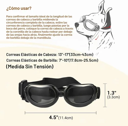 Vista 5 de Antiparras anteojos de sol para gatos o perros pequeños, Negro Negro clásico