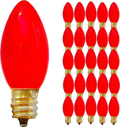 Vista 13 de EST. LEE DISPLAY L D 1902 Cadena de luces C9 de cerámica para interiores y exteriores, bombillas de repuesto de Navidad E17, enchufe C-9