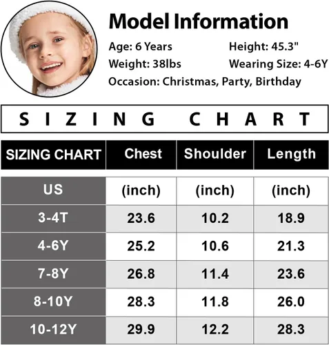 Vista 7 de IKALI Kids Holiday Santa Claus Costume Christmas Dress Holiday Party Dress-up Outfit for Boys Girls Children