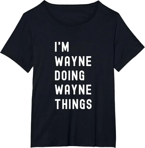 Vista 34 de Camiseta I'm Wayne Doing Wayne Things, Negro
