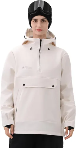 Vista 6 de Sudadera con capucha para esquí, snowboard, chaqueta Anarok para nieve, holgada, impermeable, resistente al viento, aislada, para mujeres y hombres