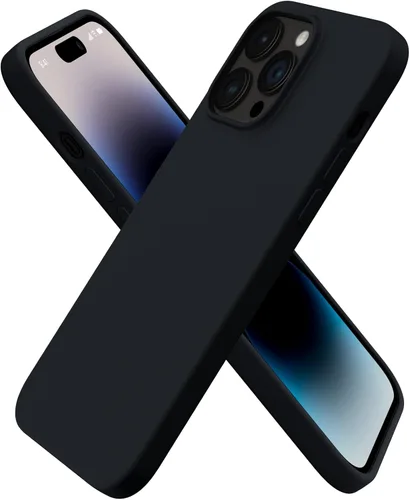 Vista 21 de ORNARTO Funda compatible con iPhone 14 Pro Max de 6.7 pulgadas, silicona líquida delgada de 3 capas con cobertura completa, funda protectora