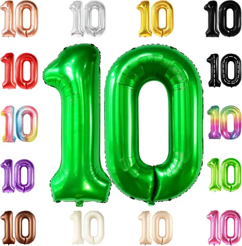 Vista 11 de KatchOn Globo negro del número 10 de 40 pulgadas para decoraciones