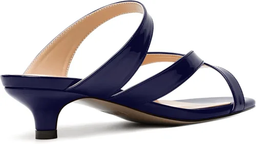 Vista 5 de SKYSTERRY Sandalias de tacón bajo para mujer, con puntera abierta, estilo casual, de 1.5 pulgadas