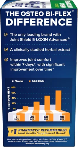 Vista 6 de Osteo Bi-Flex Advanced Omega-3 Complemento de aceite de algas complejo articular, 80 unidades Plant-Based, Improve Joint Function, Strength