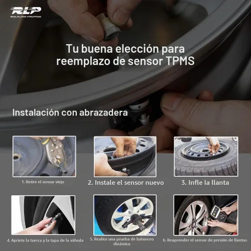Vista 6 de TPMS Sensor de presión de neumáticos TPMS Sensores Set de 4 315 MHz compatibles con Ford Lincoln Mercury Reemplaza DE8T-1A180-AA 9L3Z-1A189-A