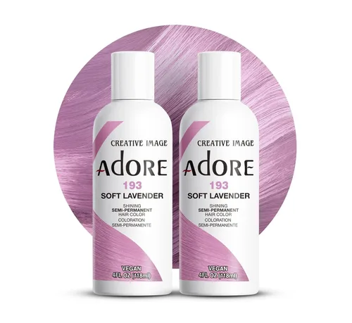 Vista 198 de Adore Tinte semipermanente morado para el cabello, vegano y libre de crueldad, 4 onzas líquidas, 197 Peri Winkle (paquete de 2)